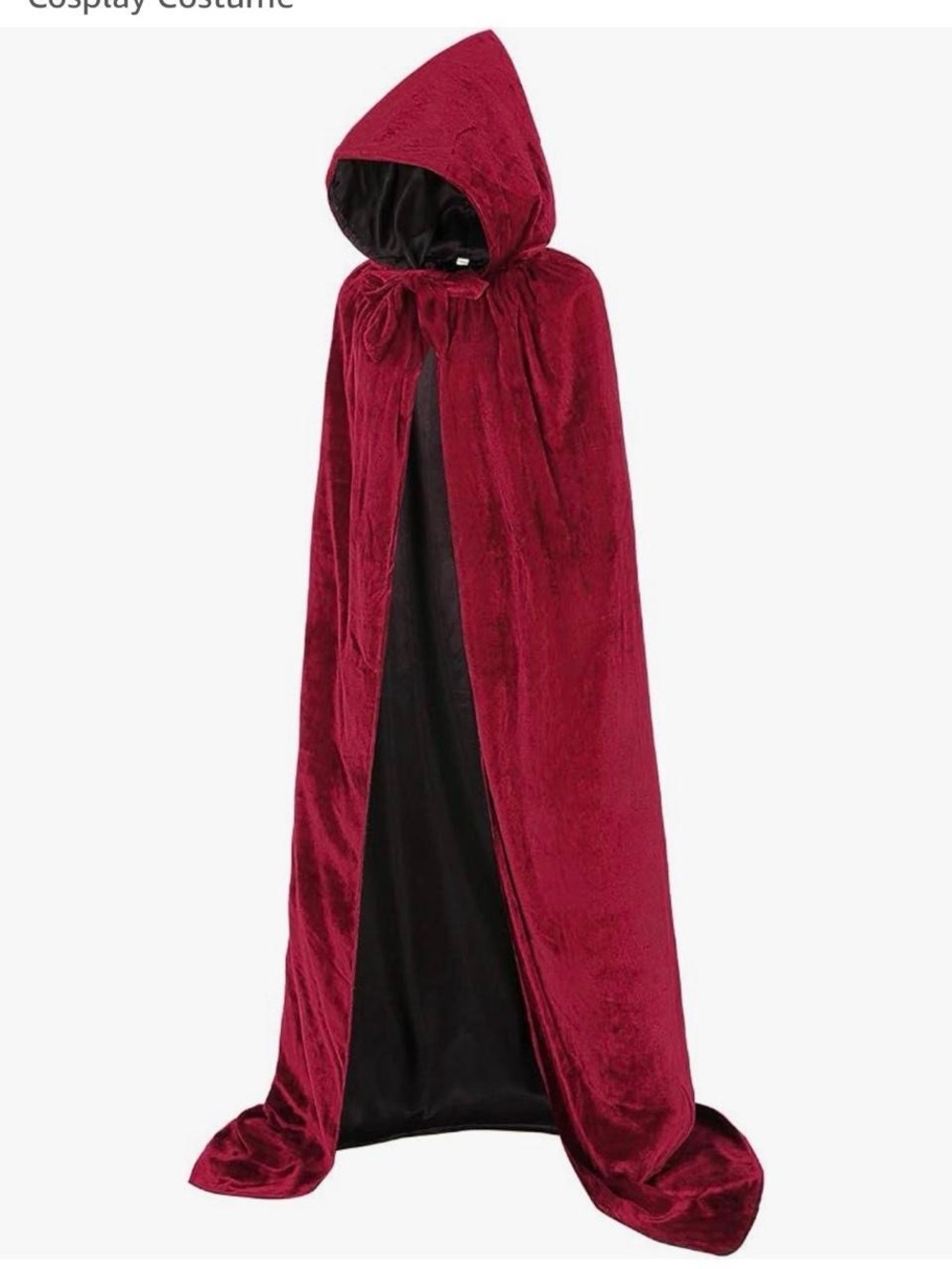 Reversible Velvet Cloak Lined with Satin